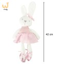 Maskotka pluszowa królik w różowej sukience 42cm