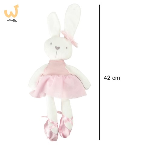 Maskotka pluszowa królik w różowej sukience 42cm Maskotka pluszowa królik w różowej sukience 42cm