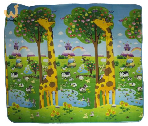 Mata edukacyjna piankowa dwustronna składana ZOO 200 x 180 x 1 cm Mata edukacyjna piankowa dwustronna składana ZOO 200 x 180 x 1 cm