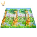 Mata edukacyjna piankowa dwustronna składana ZOO 200 x 180 x 1 cm