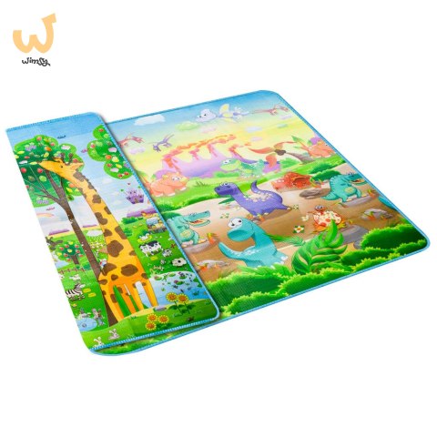 Mata edukacyjna piankowa dwustronna składana ZOO 200 x 180 x 1 cm Mata edukacyjna piankowa dwustronna składana ZOO 200 x 180 x 1 cm