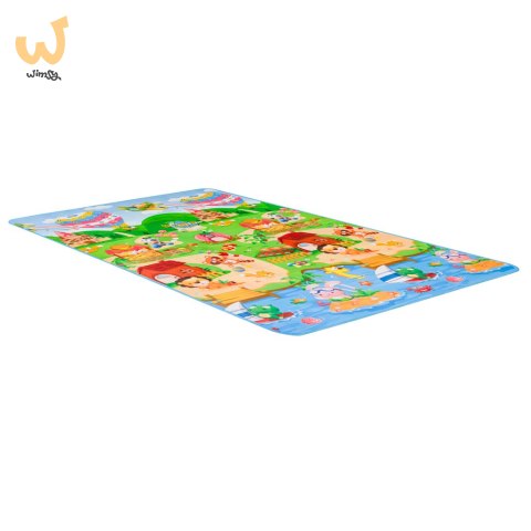Mata edukacyjna piankowa dwustronna składana bajkowy świat 180 x 120 cm Mata edukacyjna piankowa dwustronna składana bajkowy świat 180 x 120 cm