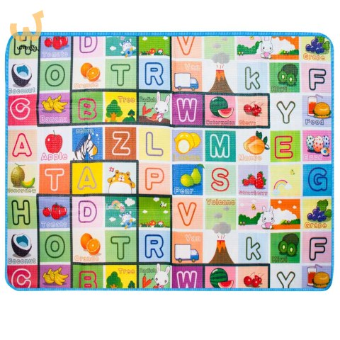 Mata edukacyjna piankowa dwustronna składana bajkowy świat 180 x 120 cm Mata edukacyjna piankowa dwustronna składana bajkowy świat 180 x 120 cm