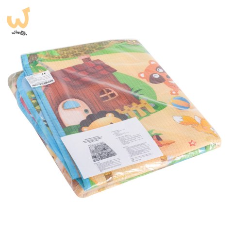 Mata edukacyjna piankowa dwustronna składana bajkowy świat 180 x 120 cm Mata edukacyjna piankowa dwustronna składana bajkowy świat 180 x 120 cm