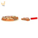 Pizza drewniany zestaw do zabawy z akcesoriami 20cm