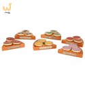 Pizza drewniany zestaw do zabawy z akcesoriami 20cm