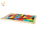 Puzzle drewniane układanka tetris klocki 40el.