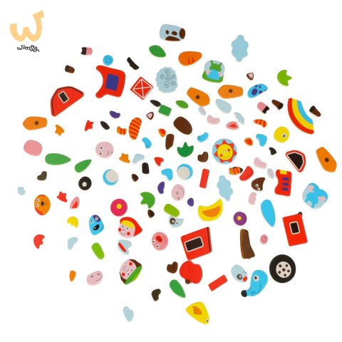 Tablica magnetyczna kredowa wielofunkcyjna farma + kredka marker gąbka Tablica magnetyczna kredowa wielofunkcyjna farma + kredka marker gąbka