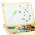 Tablica magnetyczna kredowa wielofunkcyjna miasto + kredka marker gąbka