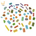 Tablica magnetyczna kredowa wielofunkcyjna miasto + kredka marker gąbka