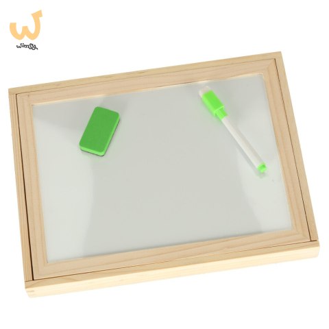 Tablica magnetyczna kredowa wielofunkcyjna zwierzątka + kredka marker gąbka Tablica magnetyczna kredowa wielofunkcyjna zwierzątka + kredka marker gąbka
