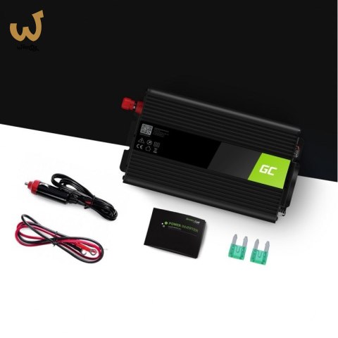 GREEN CELL PRZETWORNICA INV03DE 12V - 230V 500W/1000W MODYFIKOWANA SINUSOIDA GREEN CELL PRZETWORNICA INV03DE 12V - 230V 500W/1000W MODYFIKOWANA SINUSOIDA