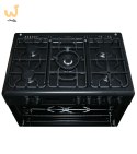 Kuchnia gazowo-elektryczna Ravanson KWGE-K90 CHEF MODERN BLACK (Płyta gazowa; Piekarnik elektryczny; 900mm)