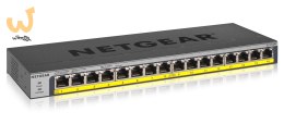 Switch Netgear GS116PP-100EUS 16p PoE 183W (PoE+: 16p) Unmanaged Gigabit