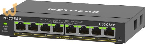 Switch Netgear GS308EP-100PES 8p PoE 62W (PoE+: 8p) Unmanaged Gigabit Switch Netgear GS308EP-100PES 8p PoE 62W (PoE+: 8p) Unmanaged Gigabit