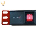 TECHLY LISTWA ZASILAJĄCA RACK 19 1U 250V/16A 8X SC