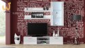 Zestaw SOHO 5 (RTV180 + Wit.Wisz + Półki) BI/BI POŁ