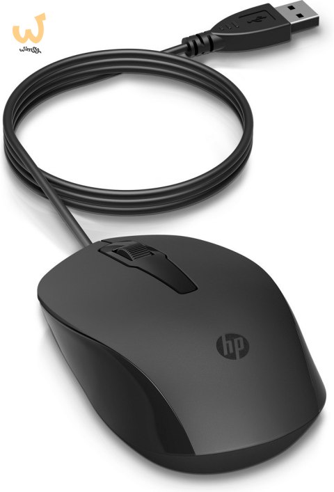 Mysz HP 150 Wired Mouse przewodowa czarna 240J6AA Mysz HP 150 Wired Mouse przewodowa czarna 240J6AA