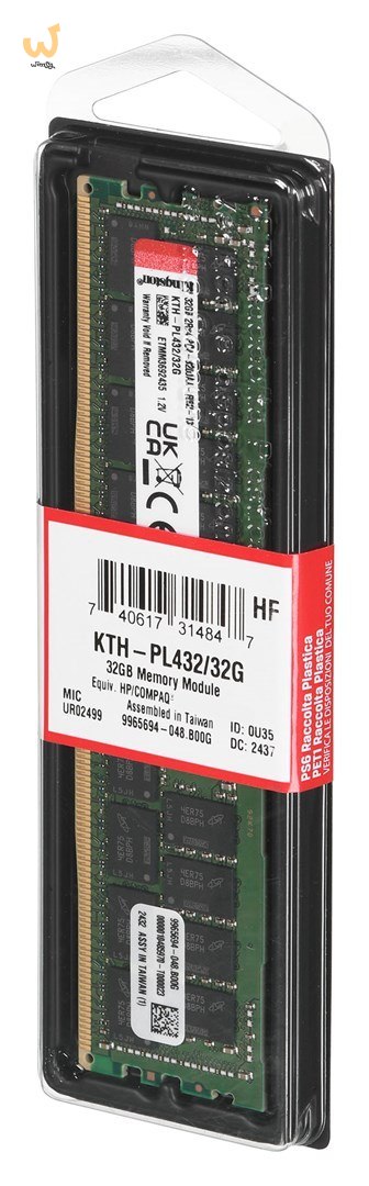 Pamięć Kingston dedykowana do HPE/HP 32GB DDR4-3200Mhz Reg ECC Module Pamięć Kingston dedykowana do HPE/HP 32GB DDR4-3200Mhz Reg ECC Module