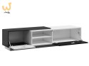 Szafka RTV SIGMA1 180 biały/czarny połysk