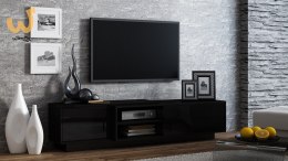 Szafka RTV SIGMA1 180 czarny/czarny połysk