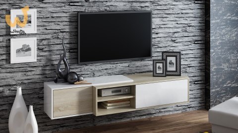 Szafka RTV SIGMA1 180 sonoma/biały połysk Szafka RTV SIGMA1 180 sonoma/biały połysk