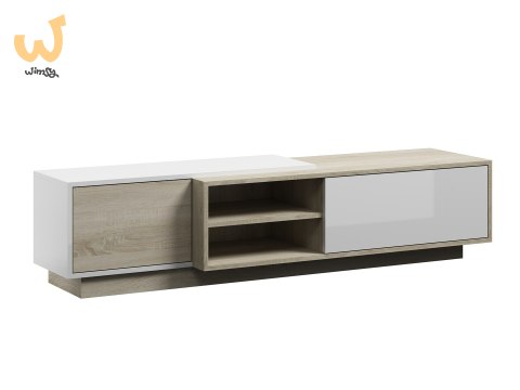 Szafka RTV SIGMA1 180 sonoma/biały połysk Szafka RTV SIGMA1 180 sonoma/biały połysk