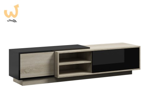 Szafka RTV SIGMA1 180 sonoma/czarny połysk Szafka RTV SIGMA1 180 sonoma/czarny połysk