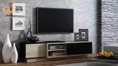 Szafka RTV SIGMA1 180 sonoma/czarny połysk Szafka RTV SIGMA1 180 sonoma/czarny połysk
