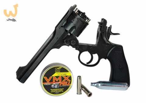 Rewolwer WEBLEY MKVI .455 Service kal.5,5 mm Diabolo łuski 6-strzał. lufa 6" CO2 Battlefield Ekp do17J Rewolwer WEBLEY MKVI .455 Service kal.5,5 mm Diabolo łuski 6-strzał. lufa 6" CO2 Battlefield Ekp do17J