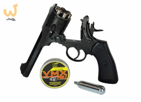 Rewolwer WEBLEY MKVI .455 Service kal.5,5 mm Diabolo łuski 6-strzał. lufa 6" CO2 Battlefield Ekp do17J Rewolwer WEBLEY MKVI .455 Service kal.5,5 mm Diabolo łuski 6-strzał. lufa 6" CO2 Battlefield Ekp do17J