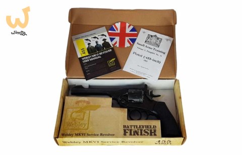 Rewolwer WEBLEY MKVI .455 Service kal.5,5 mm Diabolo łuski 6-strzał. lufa 6" CO2 Battlefield Ekp do17J Rewolwer WEBLEY MKVI .455 Service kal.5,5 mm Diabolo łuski 6-strzał. lufa 6" CO2 Battlefield Ekp do17J