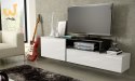 Szafka RTV SIGMA3 180 biały/biały połysk + czarny