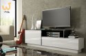 Szafka RTV SIGMA3 180 biały/biały połysk + czarny