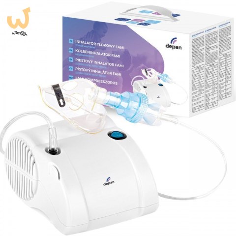 Cichy inhalator tłokowy z dwiema maskami Cichy inhalator tłokowy z dwiema maskami