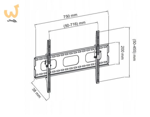 Uchwyt ścienny do telewizora ART AR-18 32"-70" 60kg Uchwyt ścienny do telewizora ART AR-18 32"-70" 60kg