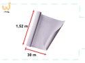Folia okleina rolka aluminium imitująca stal metalic szczotkowana srebrna 1,52x30m