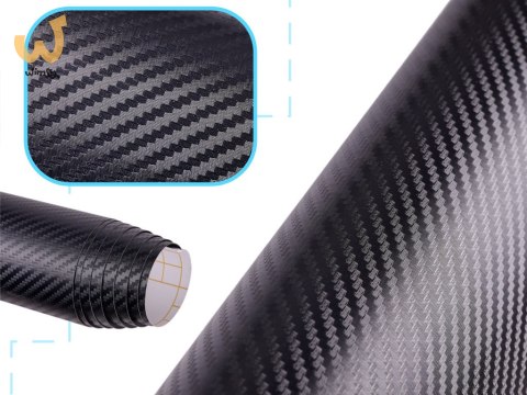 Folia rolka carbon 3D czarna 1,52x30m Folia rolka carbon 3D czarna 1,52x30m
