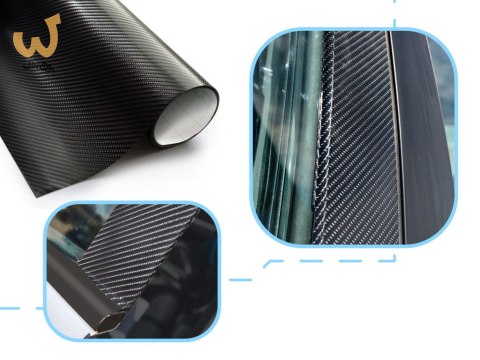 Folia rolka carbon 4D czarna 1,52x30m Folia rolka carbon 4D czarna 1,52x30m