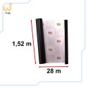 Folia rolka matowa gładka czarna 1,52x28m