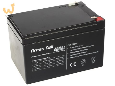 GREEN CELL AKUMULATOR ŻELOWY AGM07 12V 12AH GREEN CELL AKUMULATOR ŻELOWY AGM07 12V 12AH