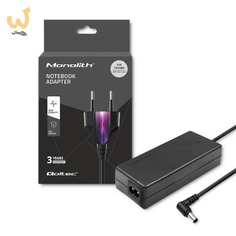 Zasilacz Qoltec 50073.65W do notebooka Toshiba (19 V; 3,42 A; 65W; 5.5 mm x 2.5 mm) Zasilacz Qoltec 50073.65W do notebooka Toshiba (19 V; 3,42 A; 65W; 5.5 mm x 2.5 mm)
