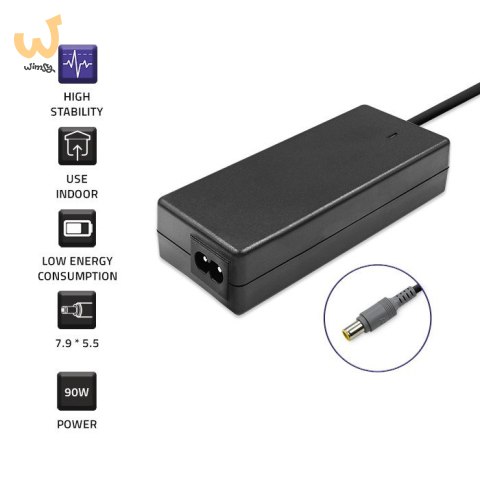 Zasilacz Qoltec 50093.90W do notebooka IBM, Lenovo (20 V; 4,5 A; 90W; 7.9 mm x 5.5 mm) Zasilacz Qoltec 50093.90W do notebooka IBM, Lenovo (20 V; 4,5 A; 90W; 7.9 mm x 5.5 mm)