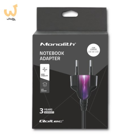 Zasilacz Qoltec 50098.45W do notebooka Lenovo (20 V; 2,25 A; 45W; Slim Tip ) Zasilacz Qoltec 50098.45W do notebooka Lenovo (20 V; 2,25 A; 45W; Slim Tip )