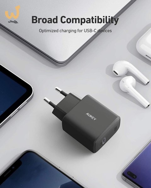 AUKEY PA-F1S ŁADOWARKA SIECIOWA 20W 1XUSB-C PD 3.0 AUKEY PA-F1S ŁADOWARKA SIECIOWA 20W 1XUSB-C PD 3.0