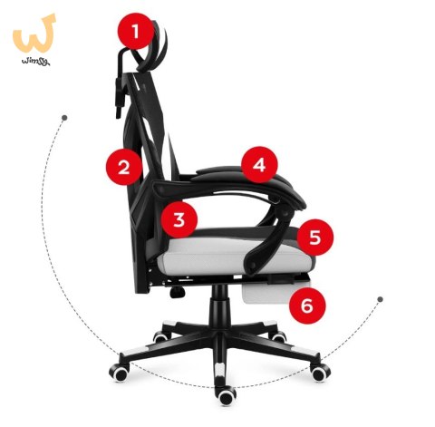 Fotel gamingowy Huzaro Combat 5.0 White Fotel gamingowy Huzaro Combat 5.0 White