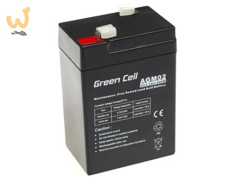 GREEN CELL AKUMULATOR ŻELOWY AGM02 6V 4,5AH GREEN CELL AKUMULATOR ŻELOWY AGM02 6V 4,5AH