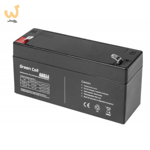 GREEN CELL AKUMULATOR ŻELOWY AGM14 6V 3,2AH GREEN CELL AKUMULATOR ŻELOWY AGM14 6V 3,2AH