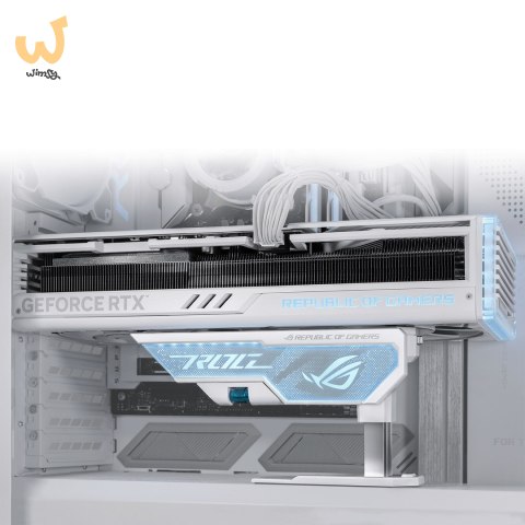 Uchwyt na kartę ASUS XH01 ROG HERCULX WHITE Uchwyt na kartę ASUS XH01 ROG HERCULX WHITE