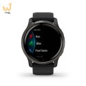 Zegarek Garmin Venu 2 (45 mm) Slate Stainless Steel Bezel / Black Case / Silicone Band